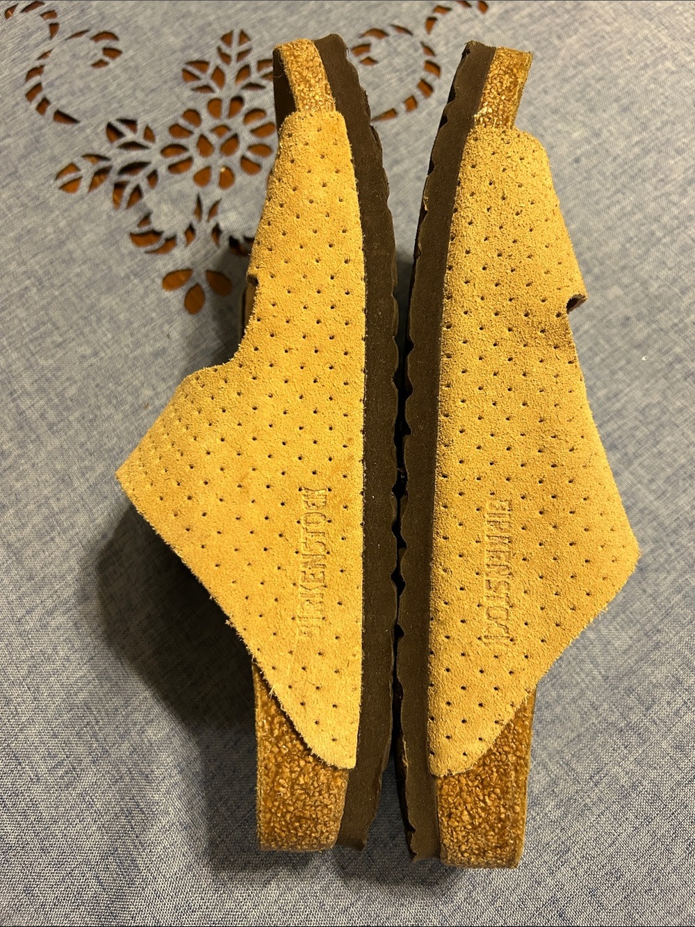 Birkenstock Double-Buckle Suede Sandals in Tan - Picture 2 of 4